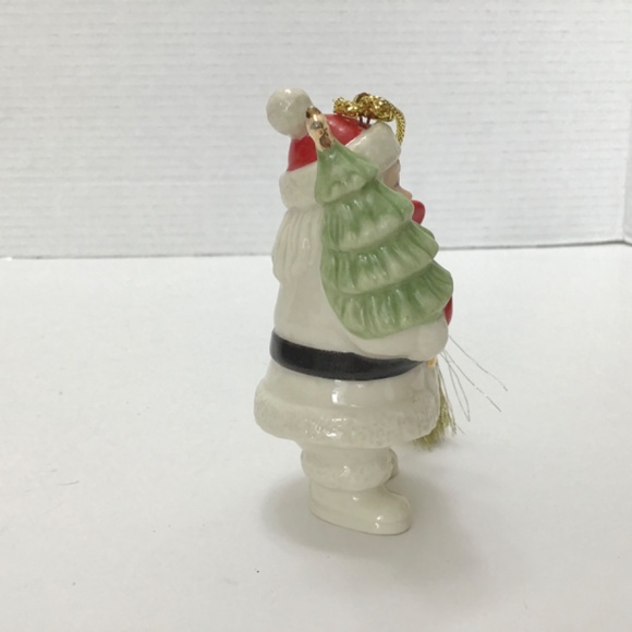 Lenox Very Merry Santa Holding Christmas Tree Porcelain Ornament & Photo Stand - Picture 5 of 11